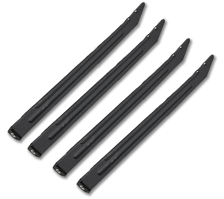 500-5921-50 Stern/Sega Black Ribbed Legs - Set of 4